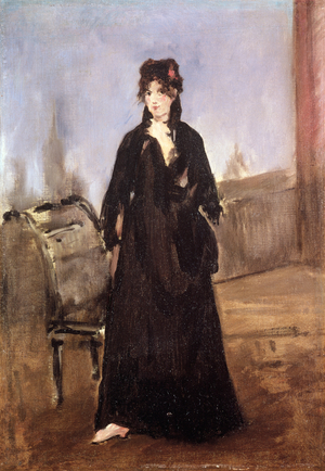 Portrait of Berthe Morisot (1841-95) in Pink Shoes, 1872 (oil on canvas)