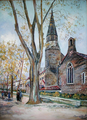 The Church of Cremieux (Isere) 1928 (oil on canvas)