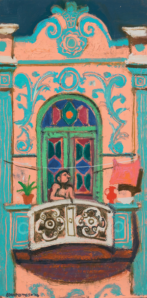 The Red Jug (oil on canvas)