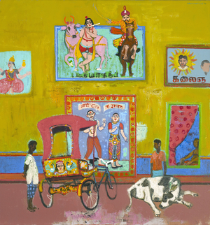 Film posters, Madurai (oil on canvas)