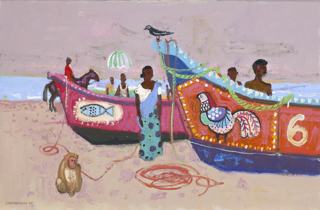 On Chennai beach II, 2009 (oil on linen)