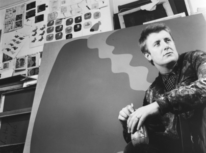John Hoyland, 1964 (b/w photo)