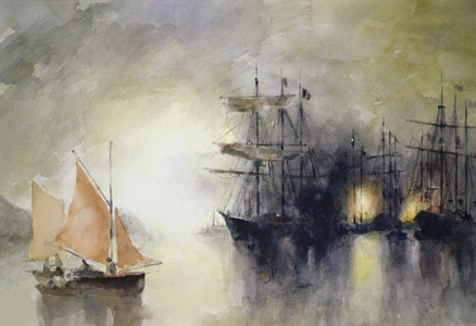 Boats (w/c on paper)