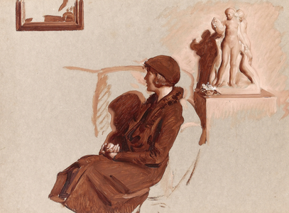 Study for 'Chelsea Conversation', 1936 (oil on board) (for detail see 244522)