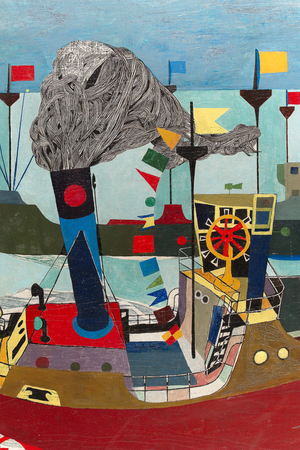 L'Allegro no.2, c.1958 (tempera on panel) (detail of 244572)