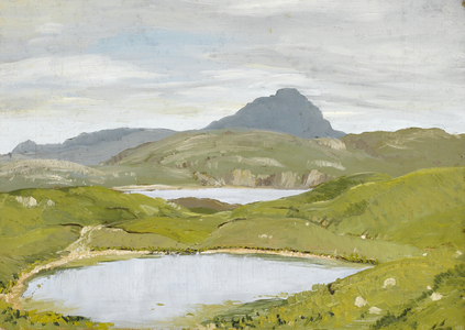Blue Lake (oil on board)