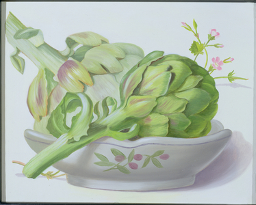 Artichokes, 2001 (oil on panel)