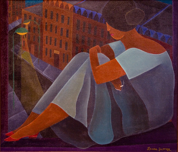 Woman Waiting, 1996 (acrylic on canvas)