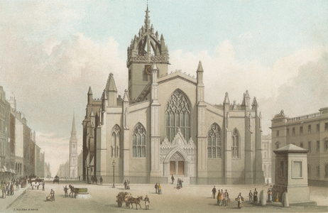 St Giles' Cathedral and High Street - Edinburgh