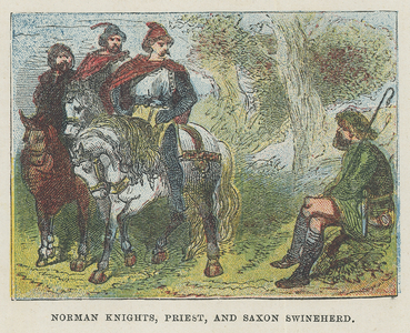 Norman knight, priest and Saxon swineherd