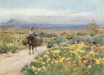 Spring at Syracuse. View of Etna and Thapsos from Site of Tyche