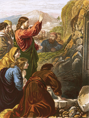 The raising of Lazarus, 1870 (lithograph)
