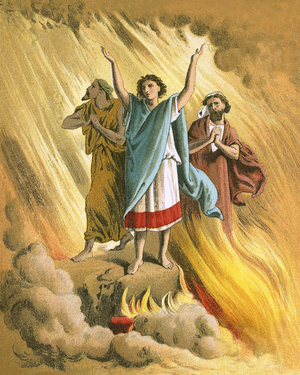 Shadrach, Meshach and Abed-Nego in the fiery furnace