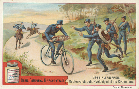 Austrian troops, Liebig card, early 20th century (chromo)