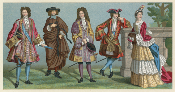 France XVII-XVIIIth Cent Costume