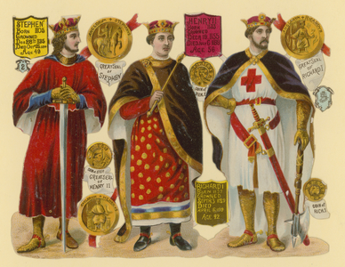 Victorian scrap: King Stephen, King Henry II, King Richard I