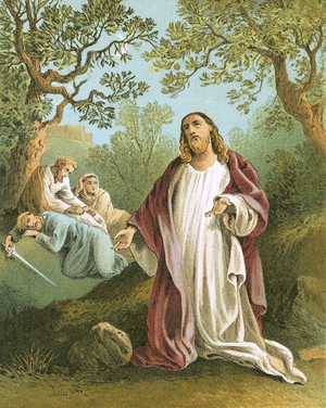 Jesus in the garden of Gethsemane