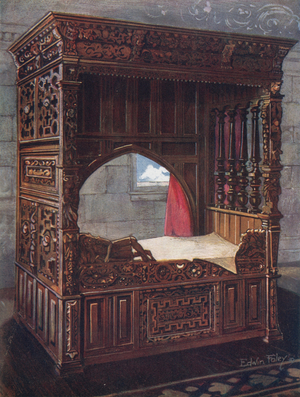 Carved Oak Bedstead of Jeanne D'Albret