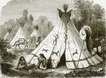 Camp of Comanche Indians