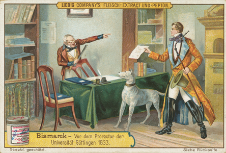 Bismarck, Liebig card, early 20th century (chromo)