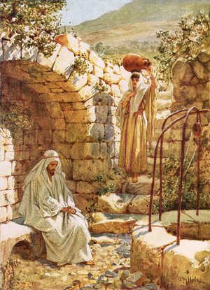 Jesus resting by Jacob's Well