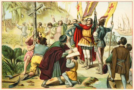 Christopher Columbus taking possession of the New World
