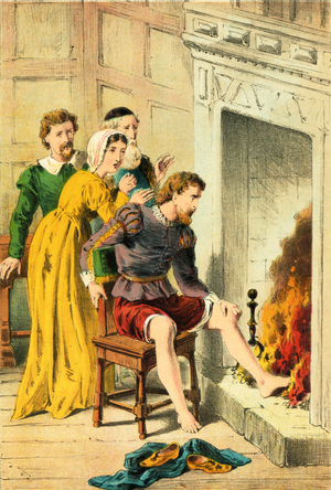 Tankerville burning his foot