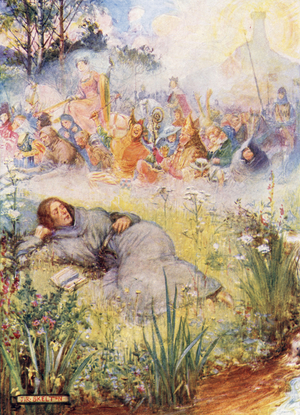 William Langland dreaming a wondrous dream