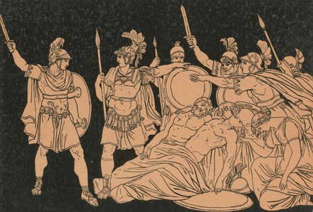 Turnus over the bodies of Alma and Galaesus