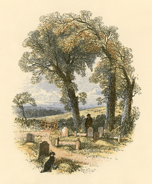 A churchyard scene