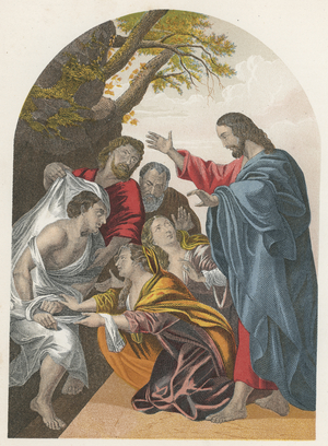 The raising of Lazarus, c.1870 (lithograph)