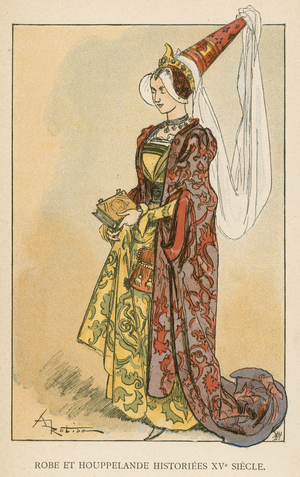 Robe et Houppelande Historiees XVe Siecle