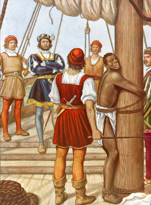 Vasco de Gama whipping a traitor
