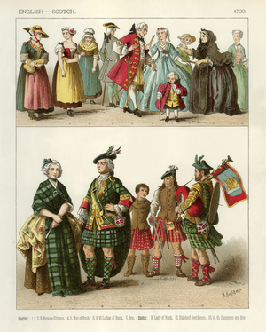 English and Scotch Costumes 1700