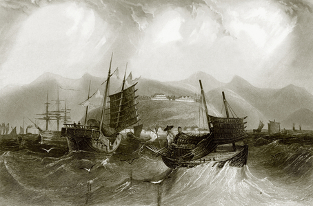 Port of Ting-Hai or Hafen von Ting-Hae