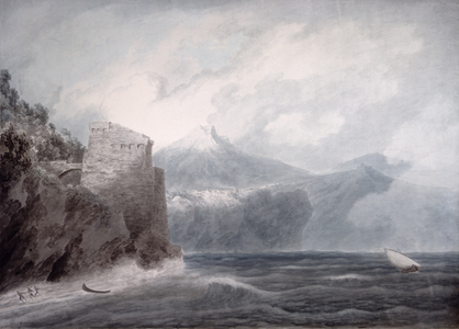 The Castle of Salerno, near Cetara (w/c on paper)