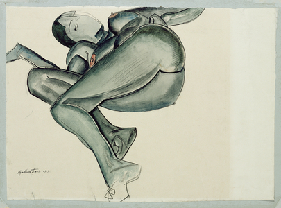 Female Nude, 1919 (pen & ink, w/c and wash on paper)