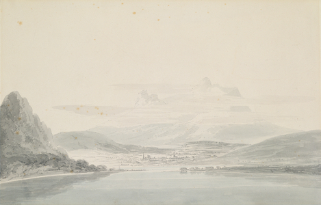 Landscape, after John Robert Cozens (1752-99) (pencil & w/c on paper)