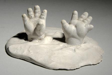 Model for baby hands (plaster)