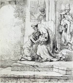 Return of the Prodigal Son (pen & ink on paper)