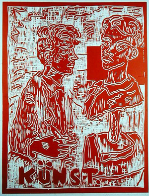 Kunst, 1992 (woodcut)