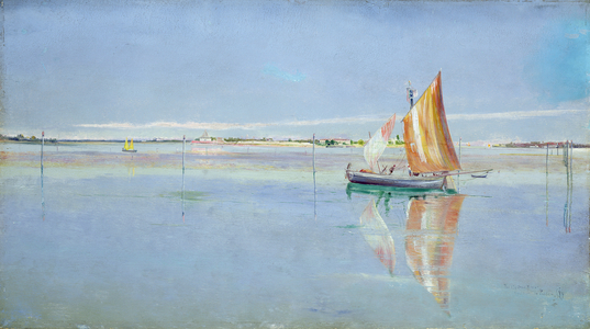 On the Lagoon, Venice (oil on canvas)
