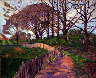 Landscape with a Cow, 1917 (oil on canvas)