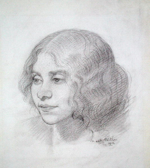 Head of a Girl, 1912 (pencil on paper)
