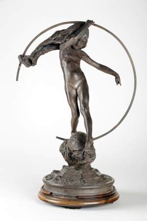 Girl with a Hoop, c.1903-13 (silvered bronze) (see also 440204 & 440206)