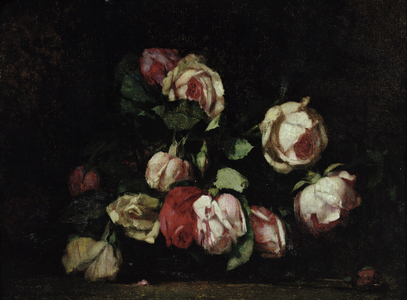 Drooping Roses (oil on canvas)