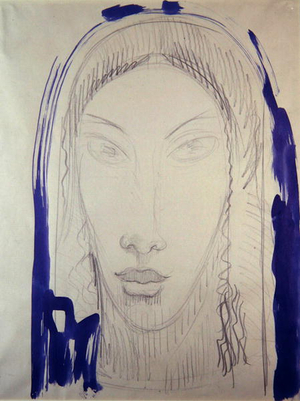 Head of Rima, 1923-4 (pencil & watercolour on paper)