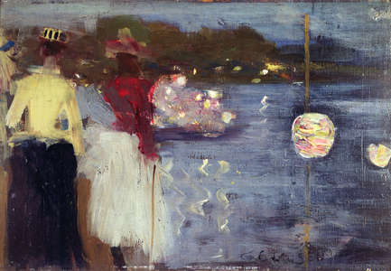 Souvenir of Marlow Regatta (oil on panel)