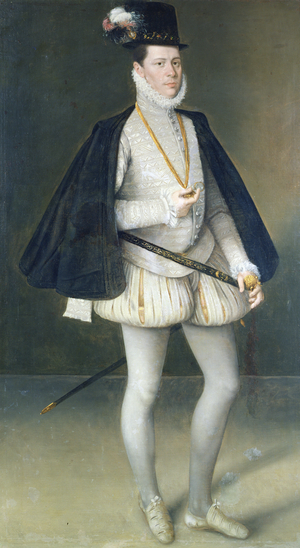 Portrait of Fernando de Aragon, 5th Duke of Villahermosa (1546-92) after 1582 (oil on canvas)