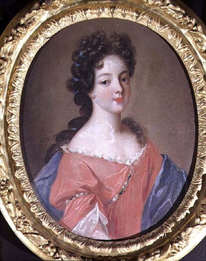 Portrait of a lady, said to be Anne Marie de Bourbon, Mlle de Blois (1666-1739) (oil on canvas)